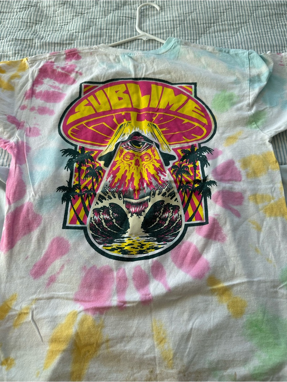 Tie-Dye Graphic Kids Tee - Pink, Yellow, Green